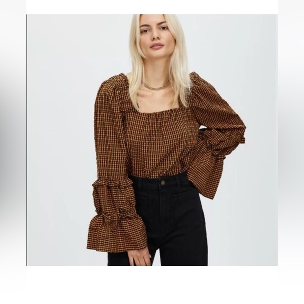 TOPSHOP Gingham Top